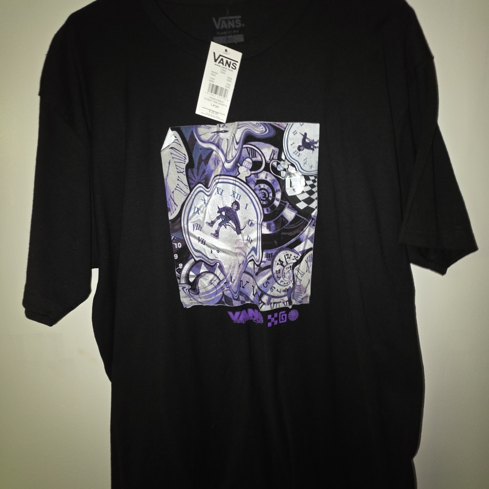 Vans Black and Purple Graphic Tee